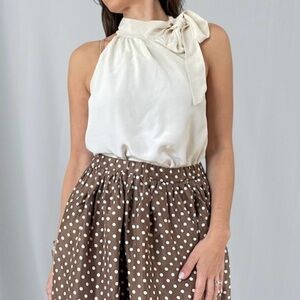 Jacob Silk Tie Neck Halter Camisole